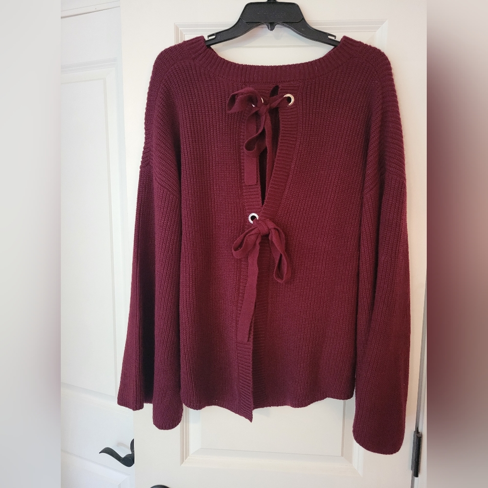 Open back sweater